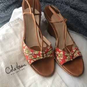 Gorgeous Cole Haan Collection Floral Braided Wedge